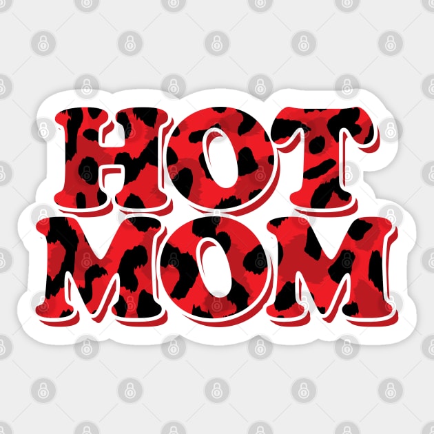 Hot Mom Red Leopard Sticker by Hixon House